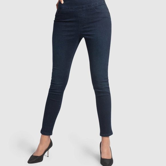 OLGYN Denim - OLGYN Women Stretch Dark Blue Denim Pull On Pant